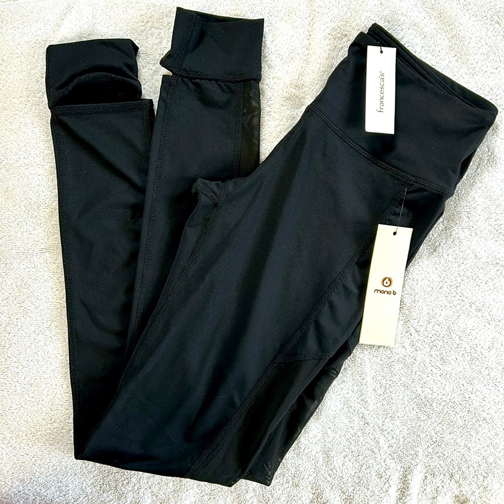 Mono B Fitness Legging Mesh Insert Stirrup size M
